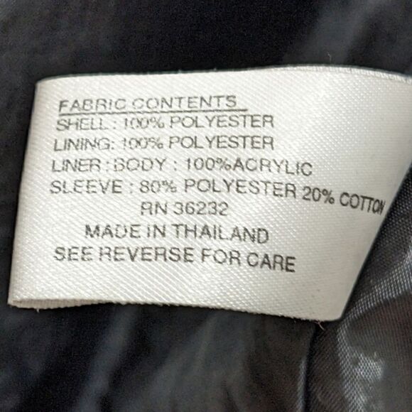 Gallery Women's Black Double Breasted Long Peacoat Size L 100% Polyester - Picture 8 of 8